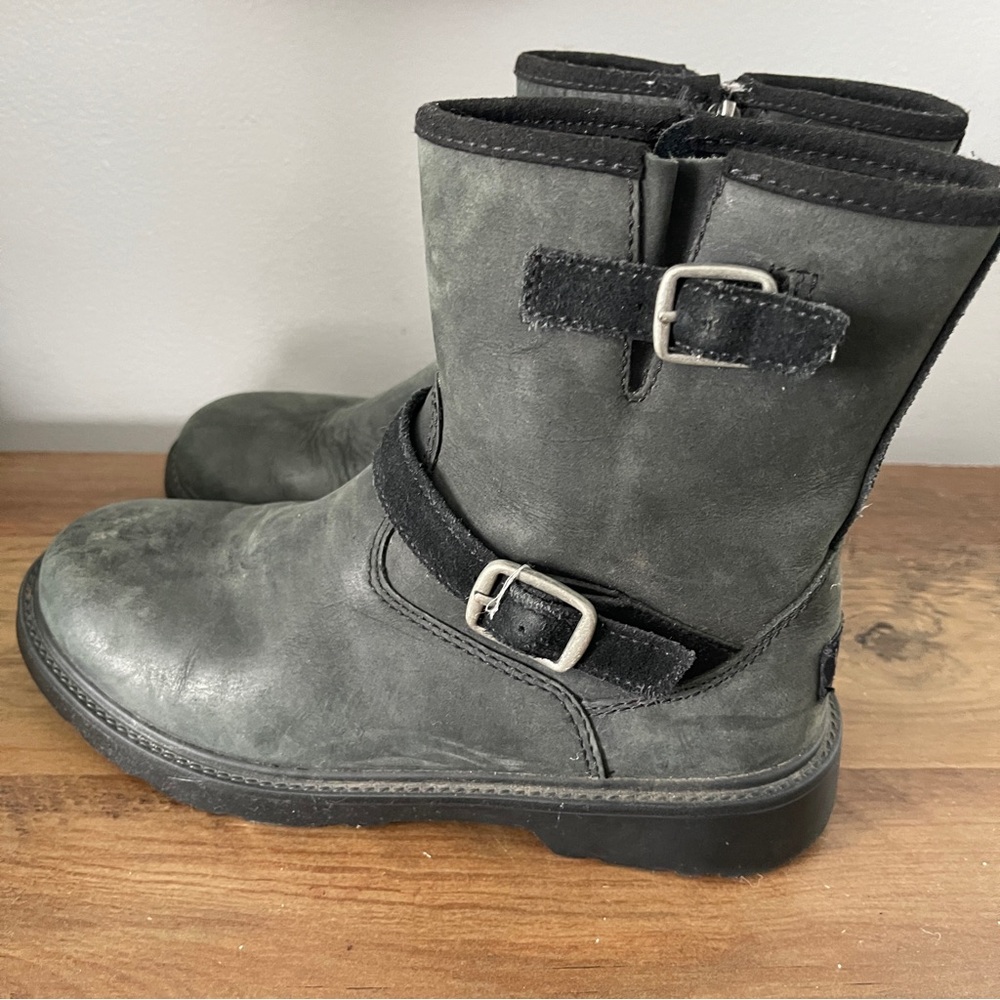 UGG Dark Gray Leather Boots